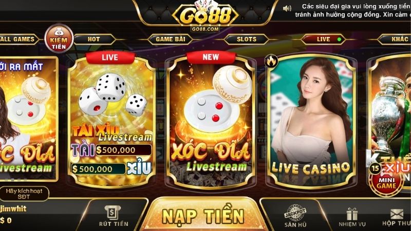 3 lý do nên chơi tại live casino Go88