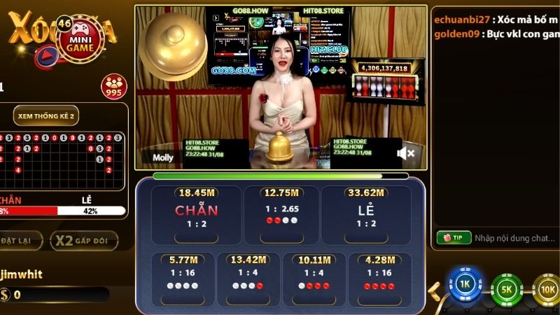 Xóc đĩa live Go88 với dàn Dealer sexy